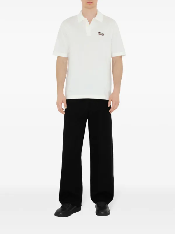 Burberry logo-patch Cotton Polo Shirt | Neutrals | FARFETCH JO