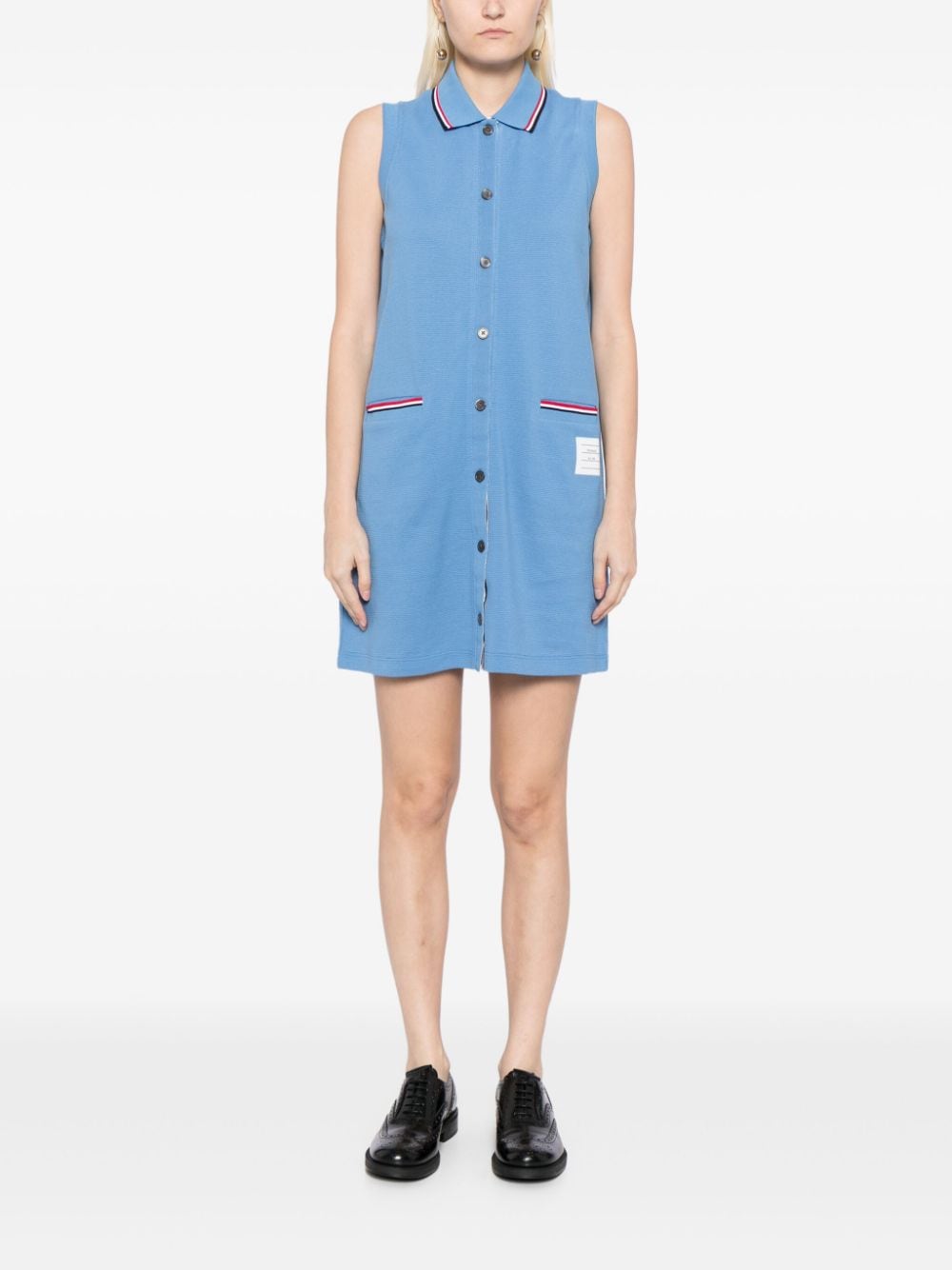 Thom Browne polo collar dress - Blauw