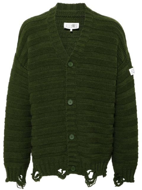 MM6 Maison Margiela distressed-effect cardigan Men