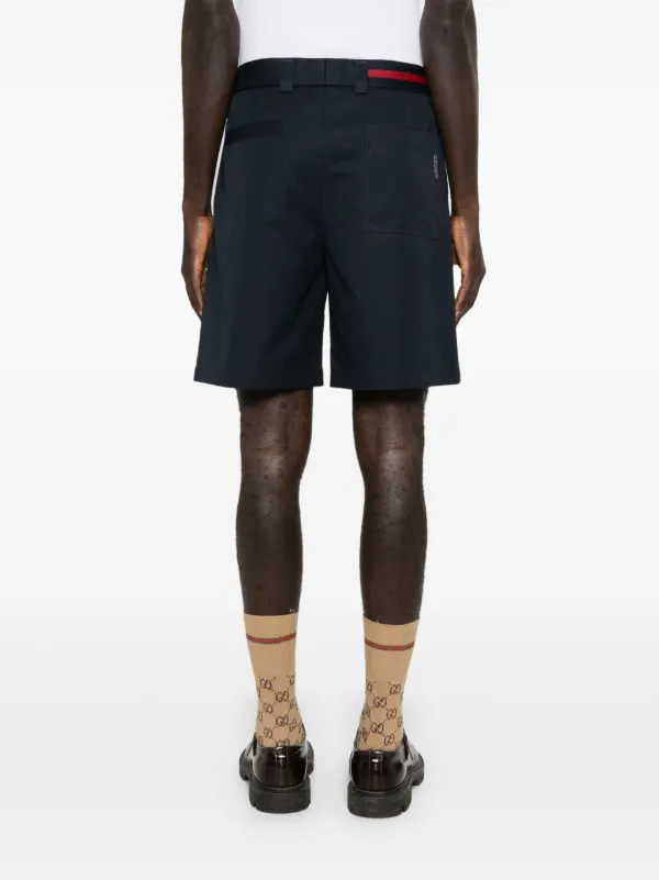 Gucci Web stripe Tailored Shorts Blue FARFETCH AU