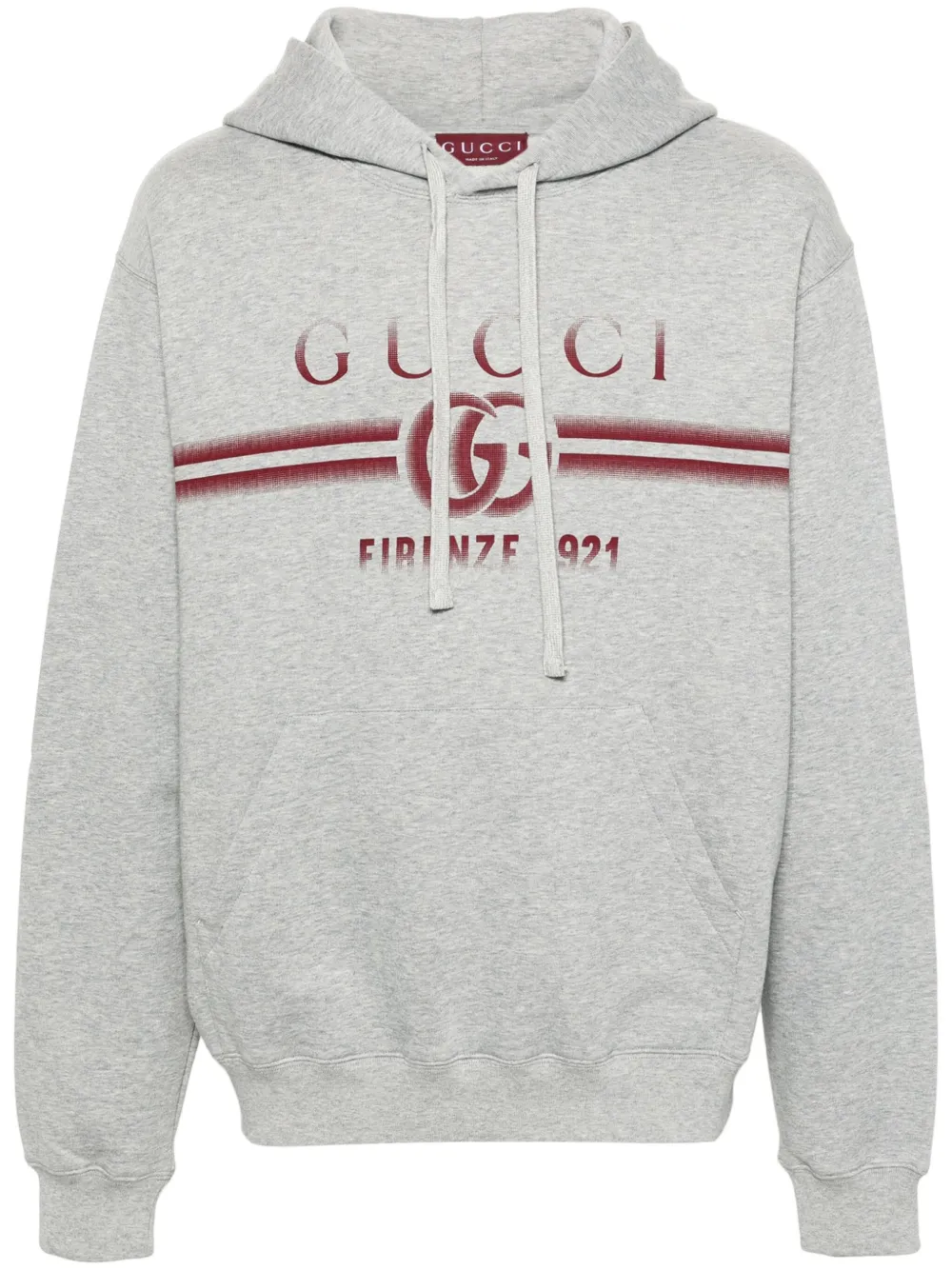 Gucci Double G melange cotton hoodie men Cotton L Grey