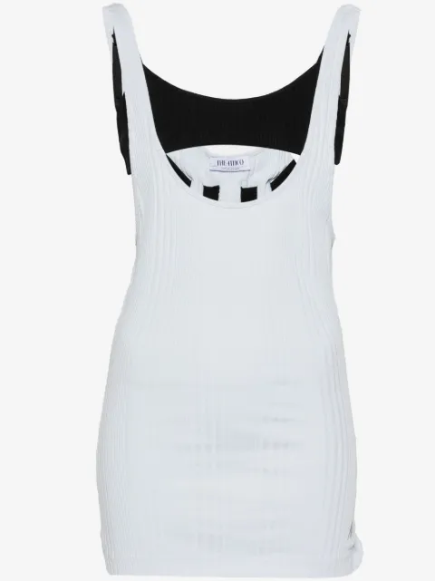 The Attico layered cotton tank top 