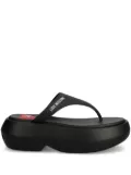 Love Moschino 70mm T-bar platform flip flops - Black