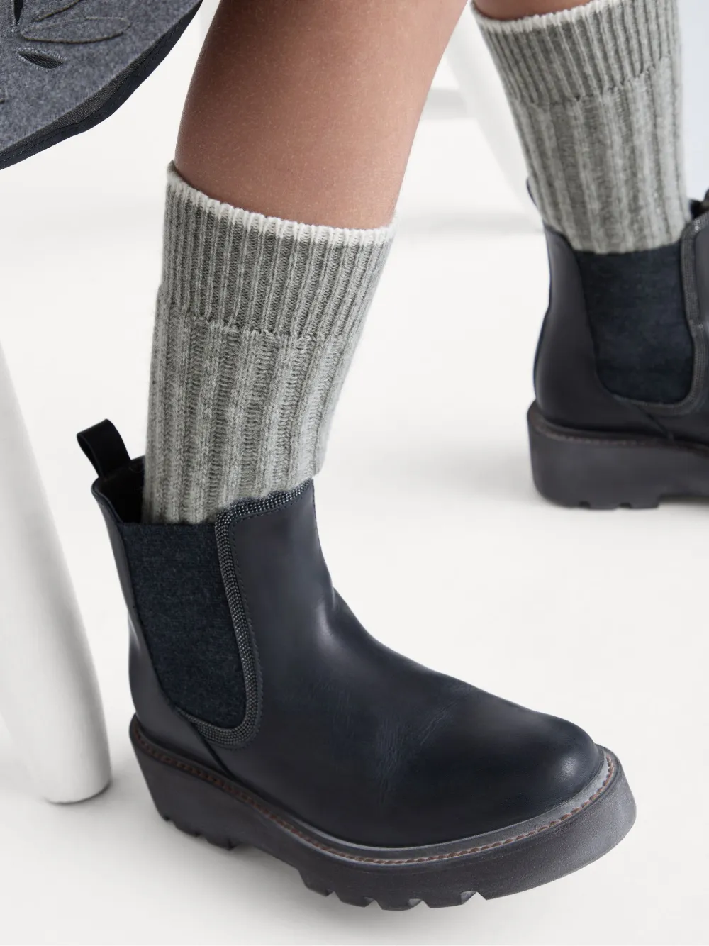 Brunello Cucinelli Cashmere Socks In Grey