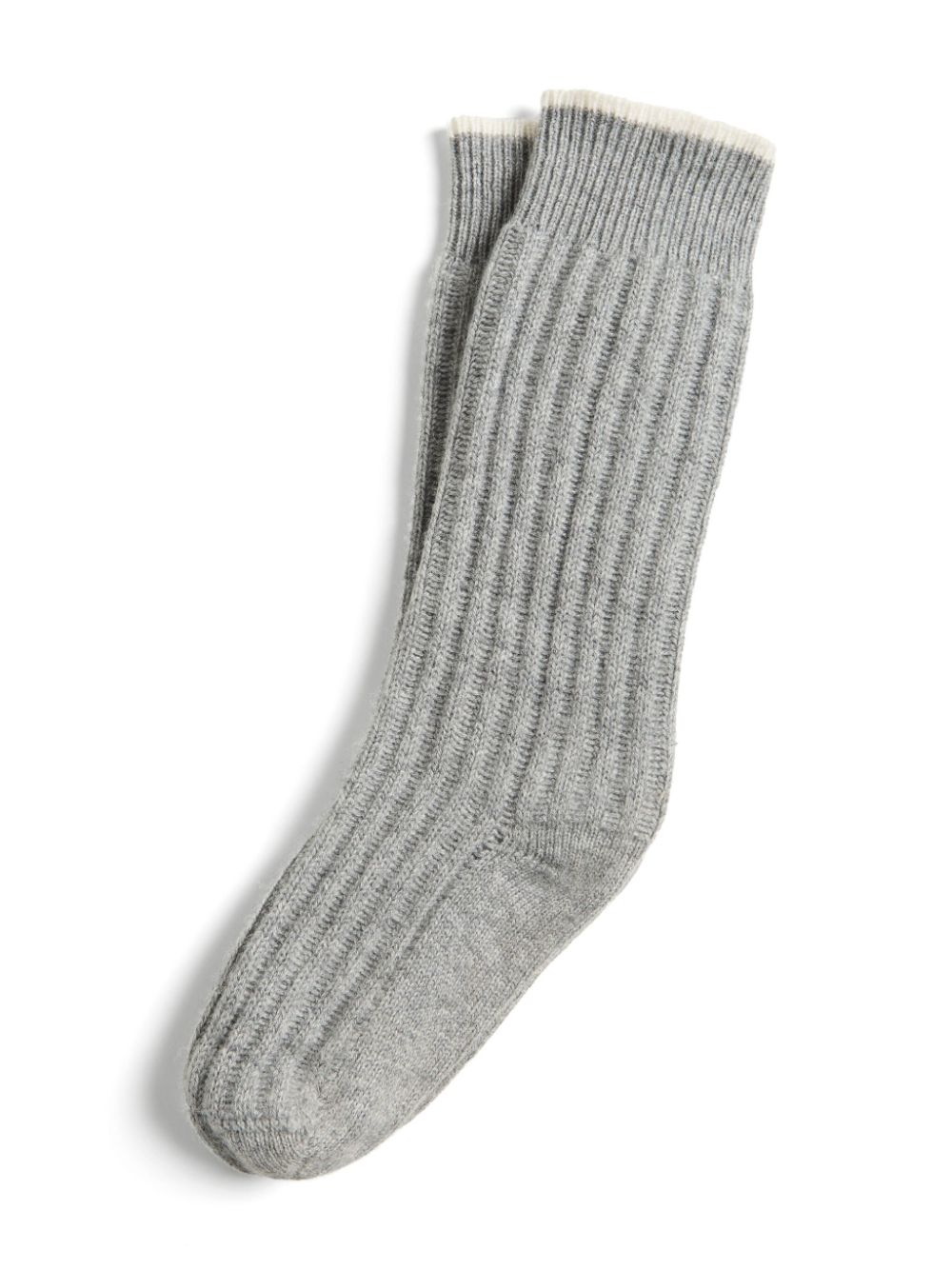 Brunello Cucinelli Kids' Cashmere Socks In Grey