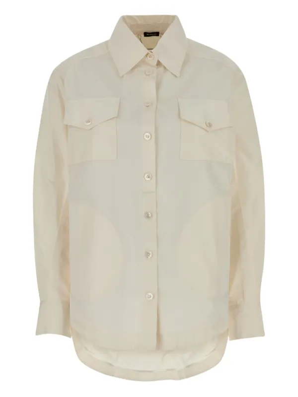 Kiton Double-pocket Shirt in White