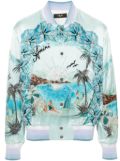 AMIRI Paradise beaded bomber jacket - Blue