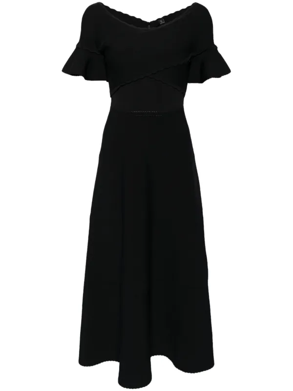 Needle Thread Wrap Front Knit Gown Black FARFETCH SA