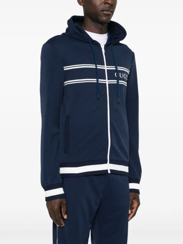 Navy blue gucci hoodie best sale