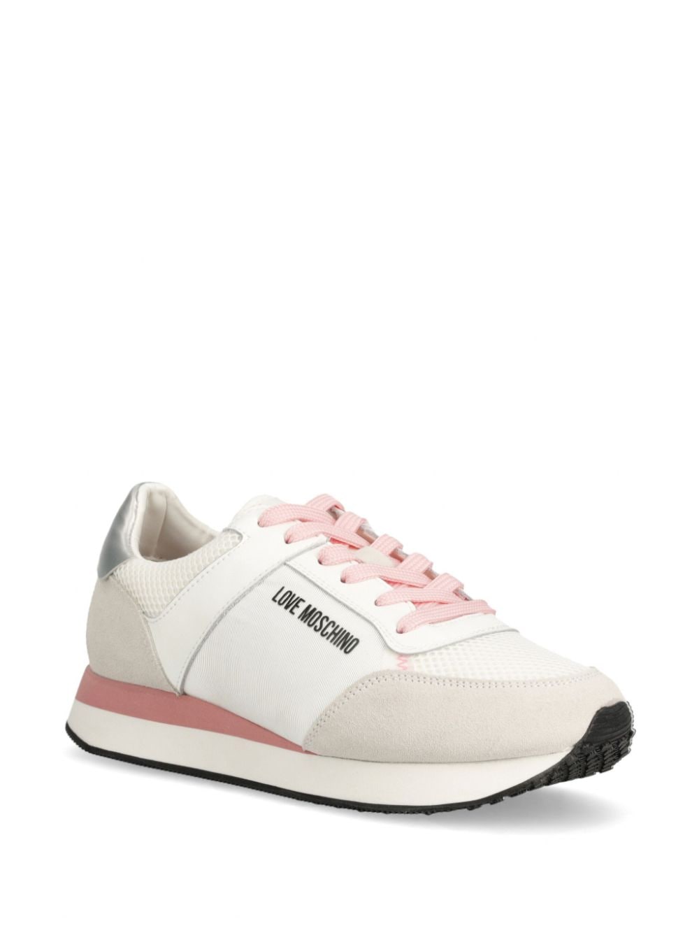 Love Moschino Sneakers met contrasterende veters - Beige