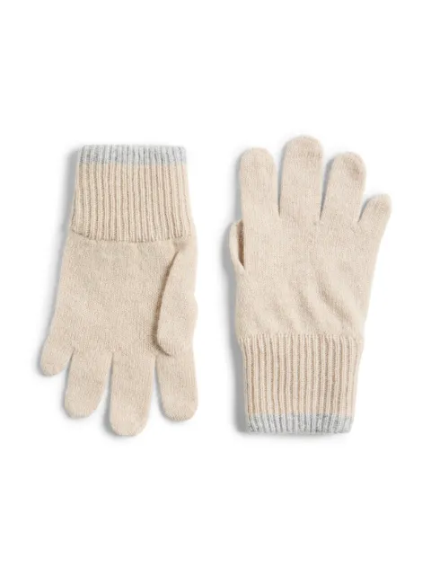 Brunello Cucinelli Kids ribbed trim cashmere gloves