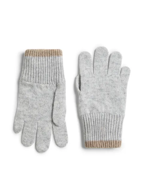 Brunello Cucinelli Kids ribbed trim cashmere gloves