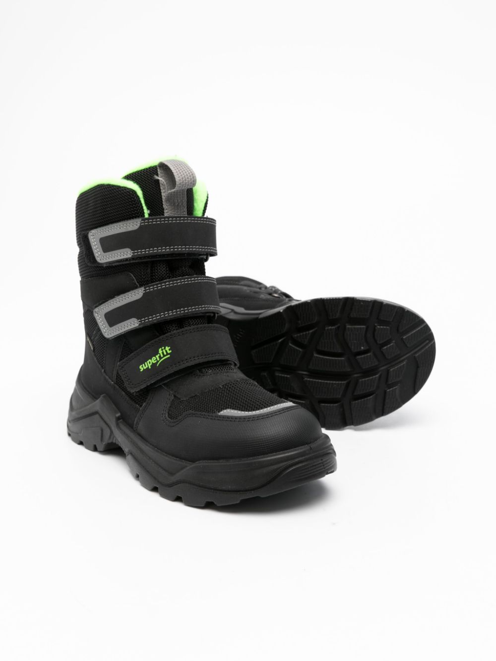 Shop Superfit Snow Max Touch-strap Boots In Black