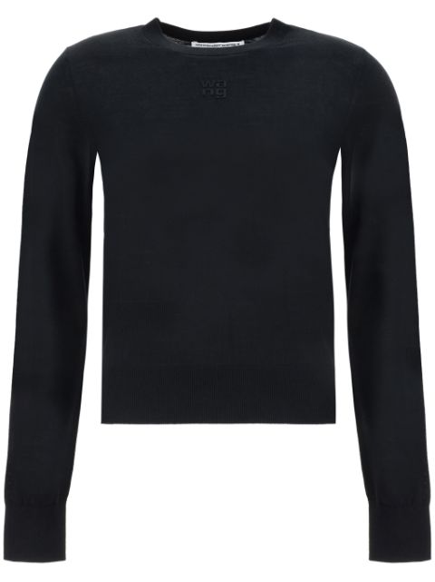 Alexander Wang intarsia-knit logo wool sweater Women