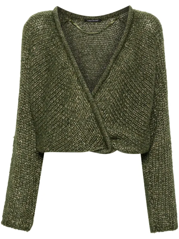 Knitted wrap jumper hotsell