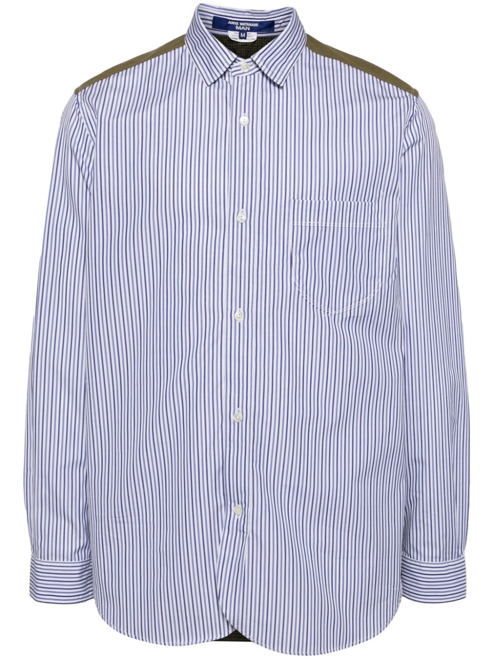 Junya Watanabe MAN - striped cotton shirt - men - Cotton - S - White