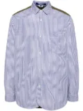 Junya Watanabe MAN striped cotton shirt - White