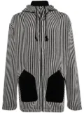 Junya Watanabe MAN striped knitted hoodie - Black