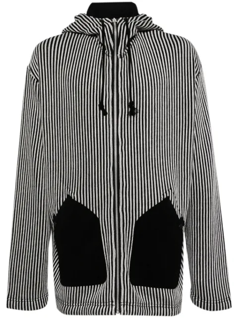 Junya Watanabe MAN hoodie tejida con motivo de rayas