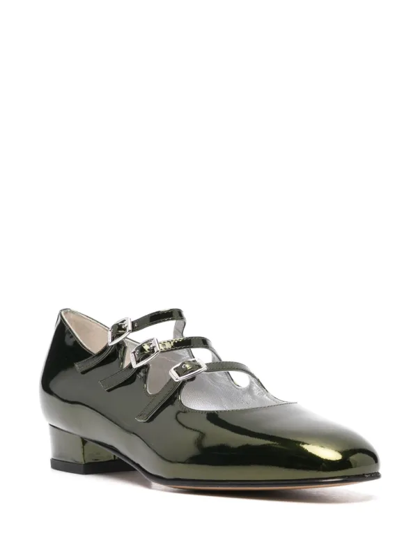 CAREL Paris Ariana メリージェーン ネービー Ariana - Black patent leather Mary Janes ballet flats
