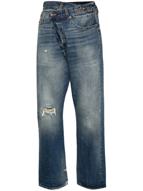 Jean skinny Crossover à effet usé - R13 - Modalova