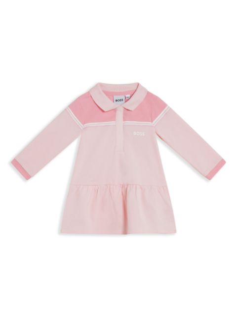 BOSS Kidswear logo-print cotton-blend dress