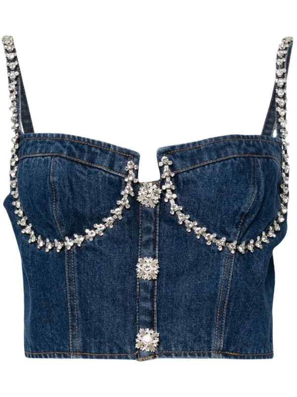 guess denim bustier