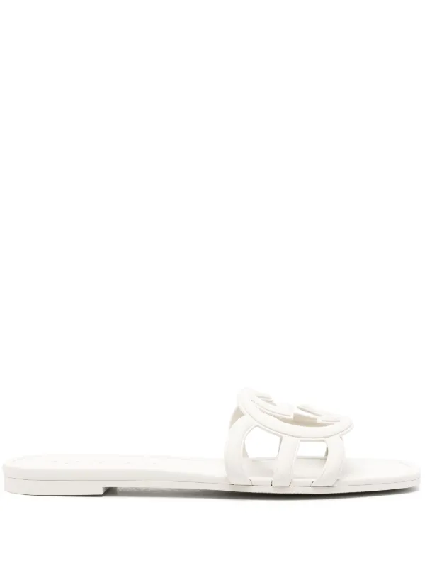 Gucci Interlocking G Slides | Neutrals | FARFETCH