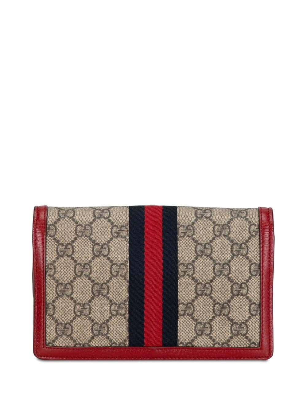 Gucci Pre-Owned 2000-2015 GG Supreme Queen Margaret Wallet on Chain crossbodytas - Bruin
