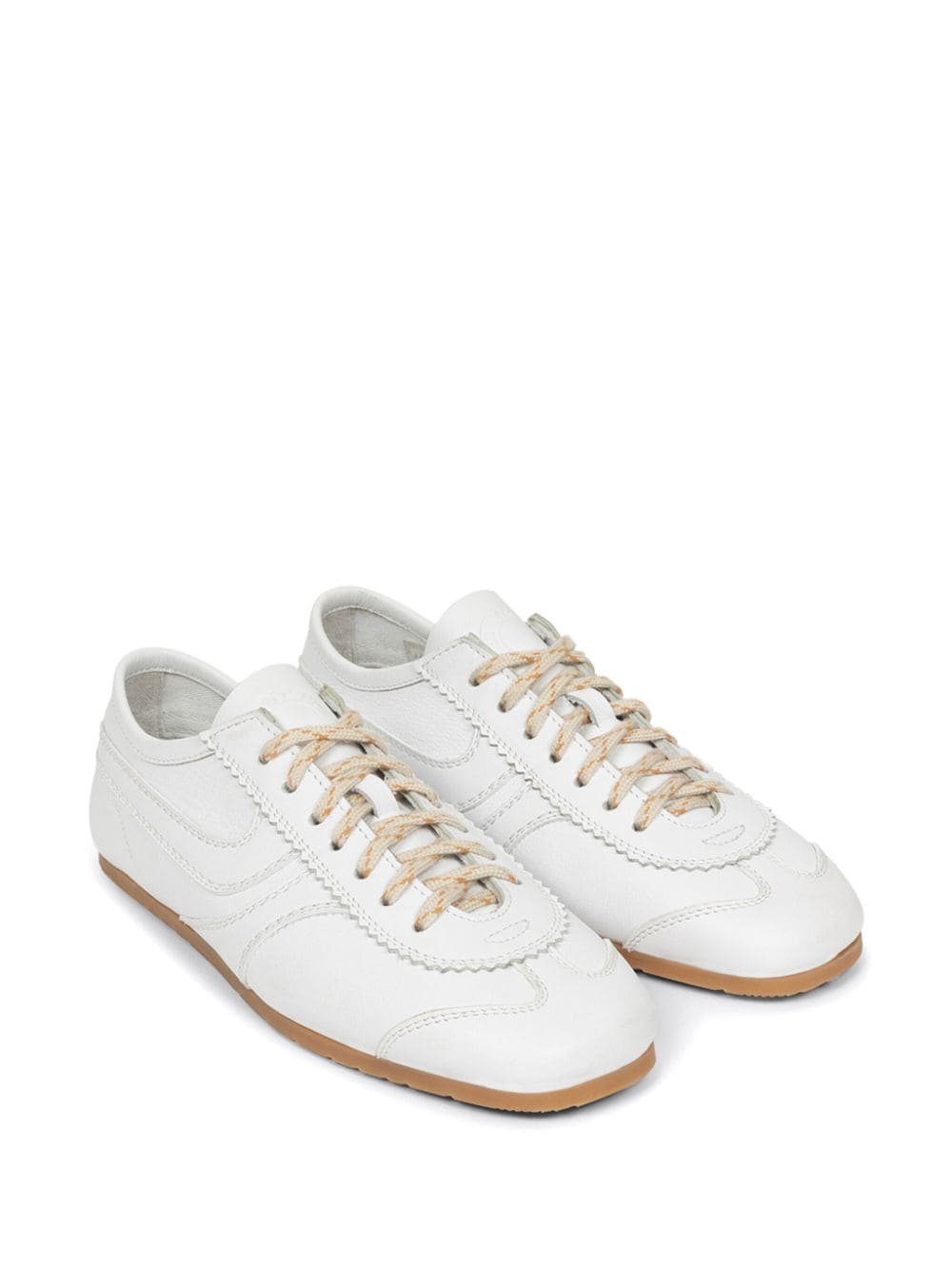 DRIES VAN NOTEN Marathon leren sneakers - Wit