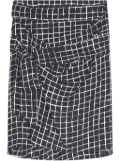 DRIES VAN NOTEN draped midi skirt - Black