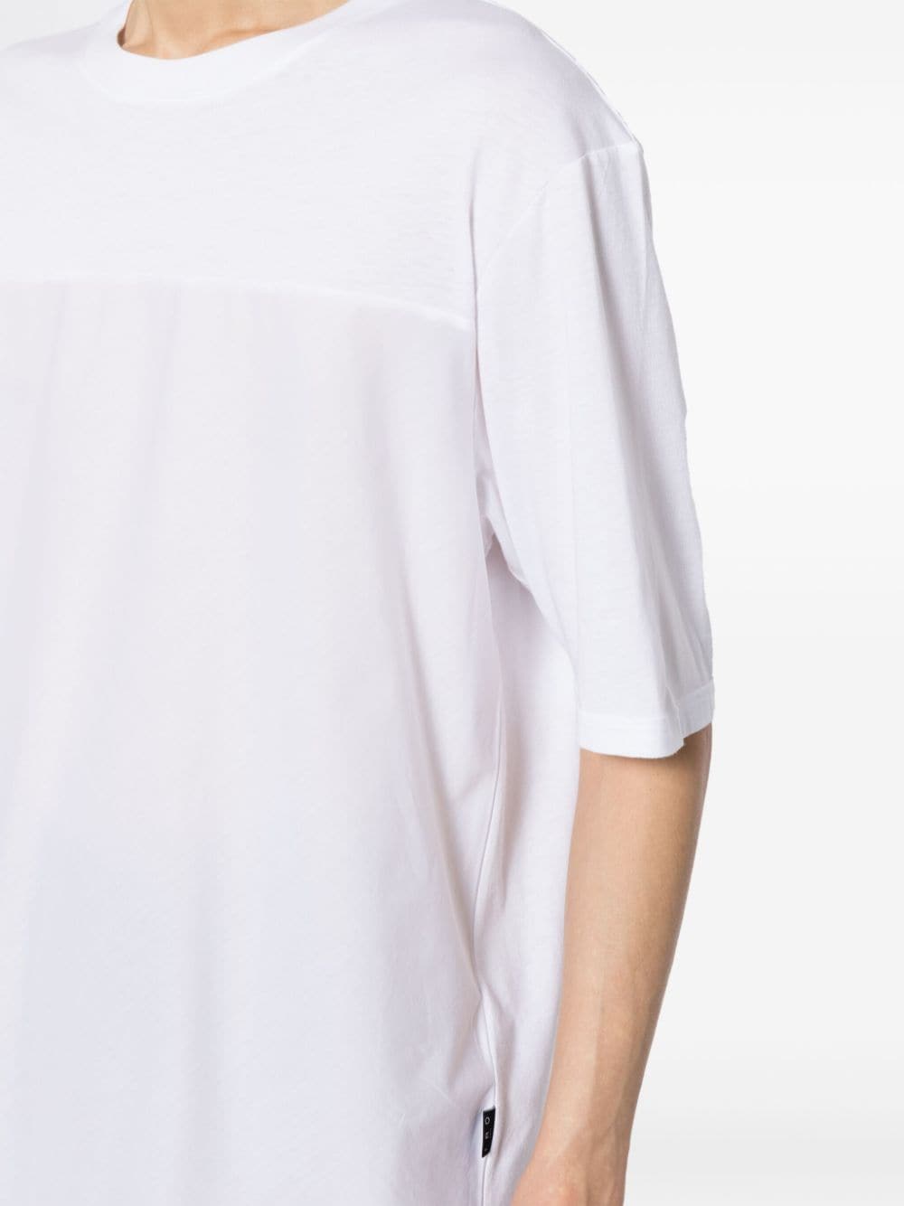 Shop Iro Panelled Cotton T-shirt In 白色