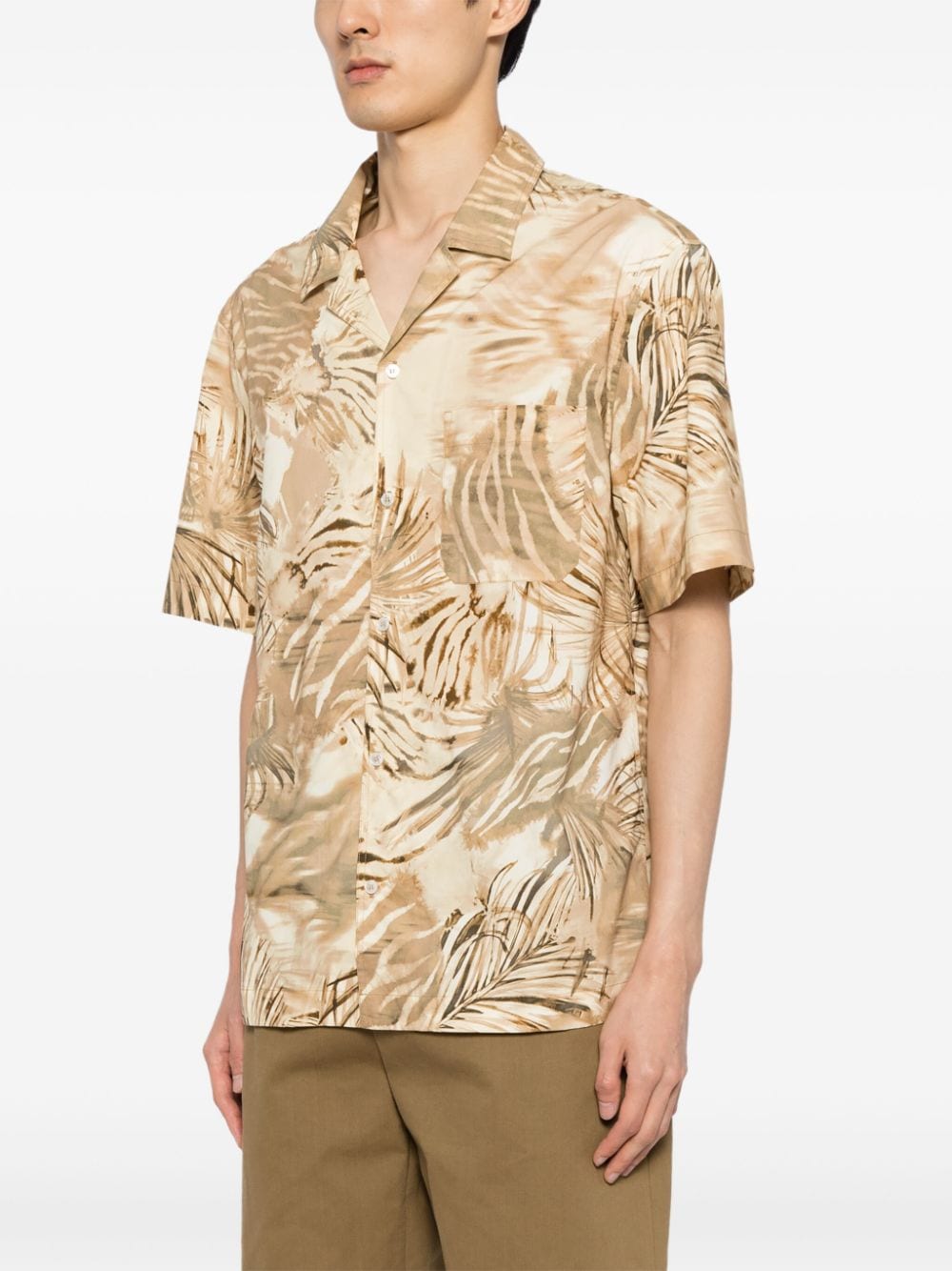 Shop Iro Botanical-print Poplin Shirt In Neutrals