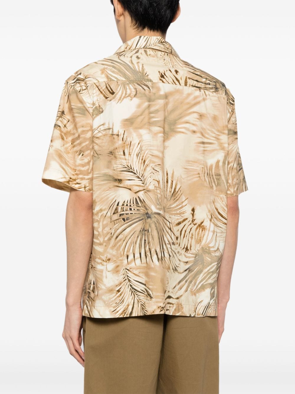 Shop Iro Botanical-print Poplin Shirt In Neutrals