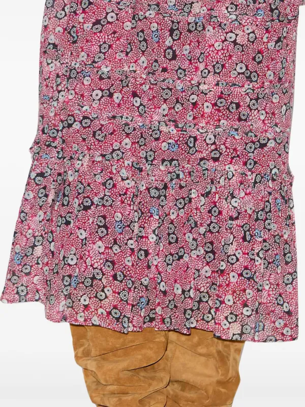 【関税&送料込】Isabel Marant Etoile Diya Skirt In Cotton Vo Isabel Marant étoile Diya Printed Cotton Midi Skirt Lilac