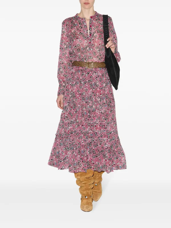 MARANT ÉTOILE Diya Patterned Skirt | Pink | FARFETCH