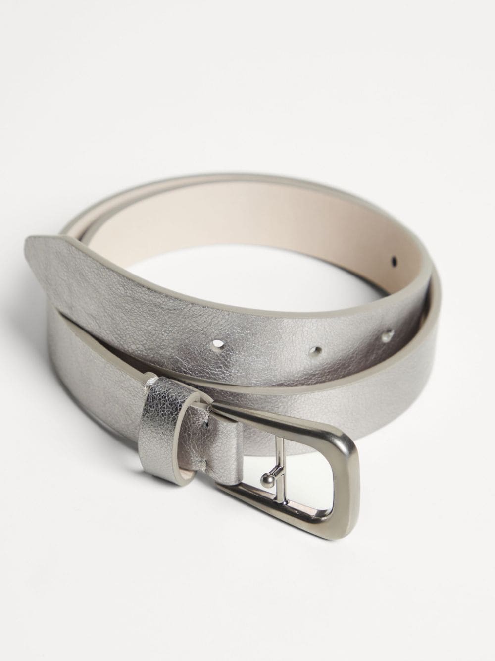 Brunello Cucinelli Kids Leren riem met textuur Zilver