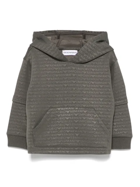 Emporio Armani Kids logo-jacquard hoodie