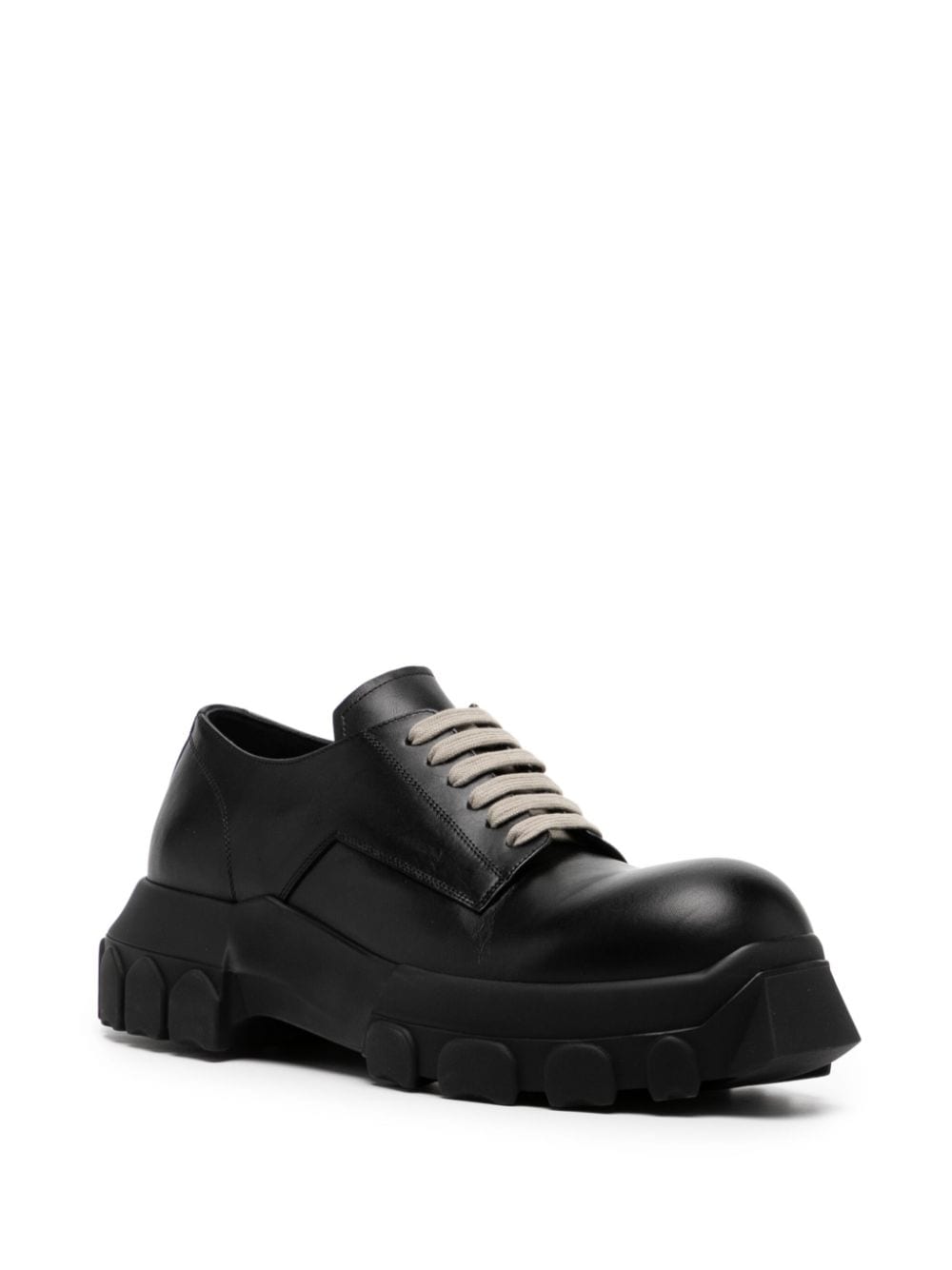 Shop Rick Owens Bozo Tractor Lace-up Shoes In 黑色