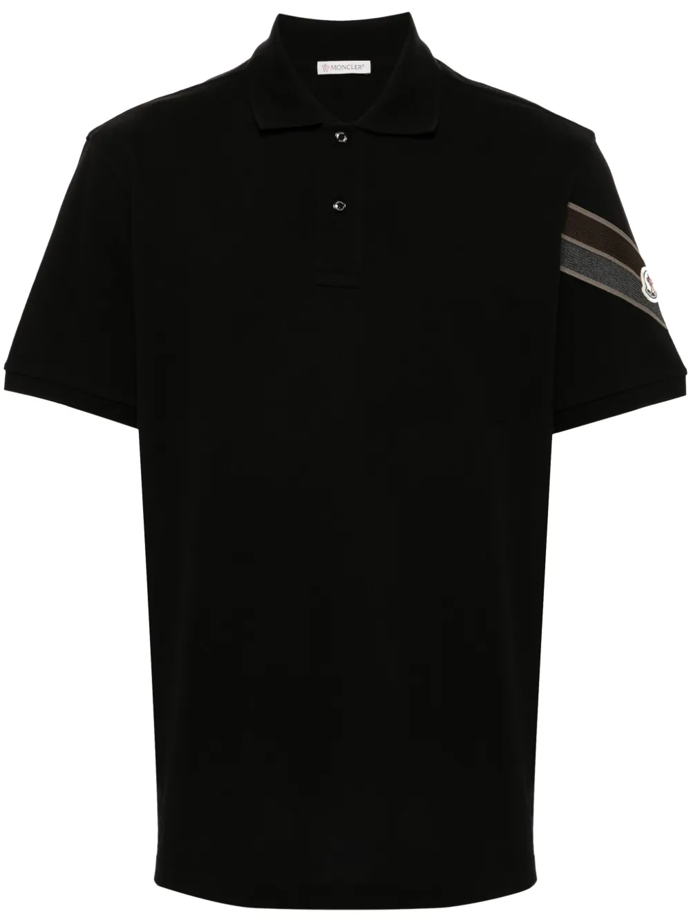 Moncler tricolour trim T shirt Black FARFETCH