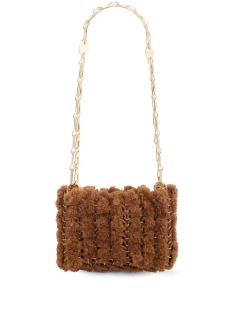 Rabanne 1969 Nano shearling shoulder bag Women