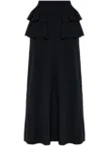 Lisa Yang layered cashmere maxi skirt - Black