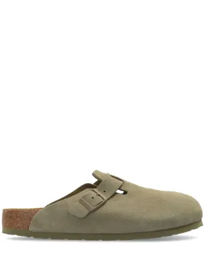 Birkenstock Boston スエード サンダル | レッド | FARFETCH JP