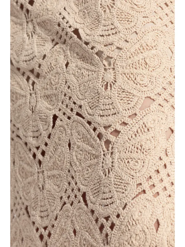 By Malene Birger Cantala Crochet Midi Skirt | Neutrals