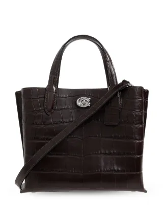 マルベリー ベイズウォーター つまらなく クロコ型押し ハンドバッグ  