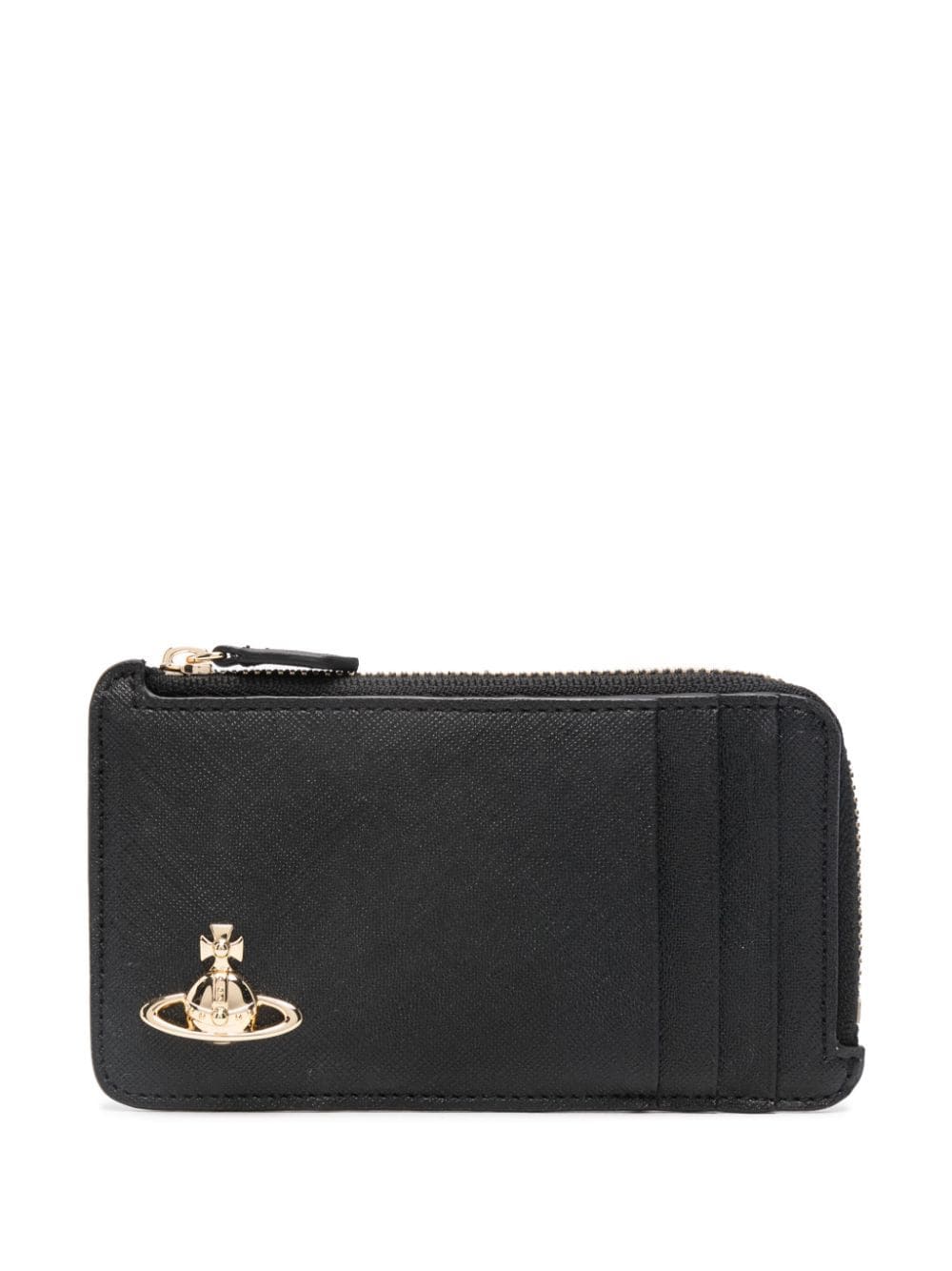 VIVIENNE WESTWOOD ORB-PLAQUE SAFFIANO CARDHOLDER