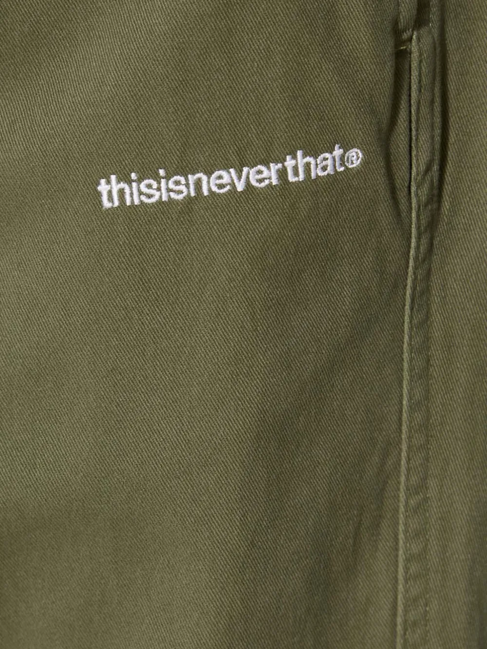 This Is Never That Elastische broek met logo Groen