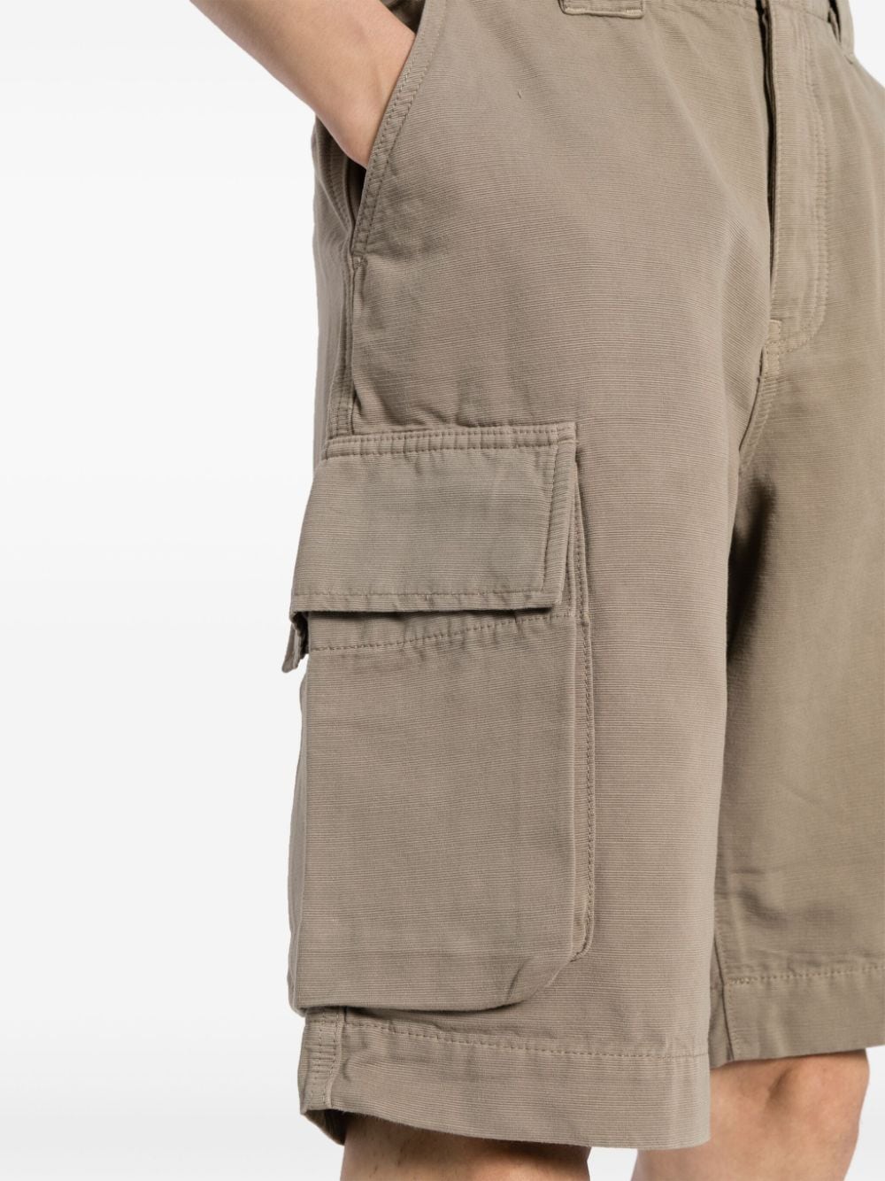 Shop Iro Jobby Denim Cargo Shorts In Neutrals