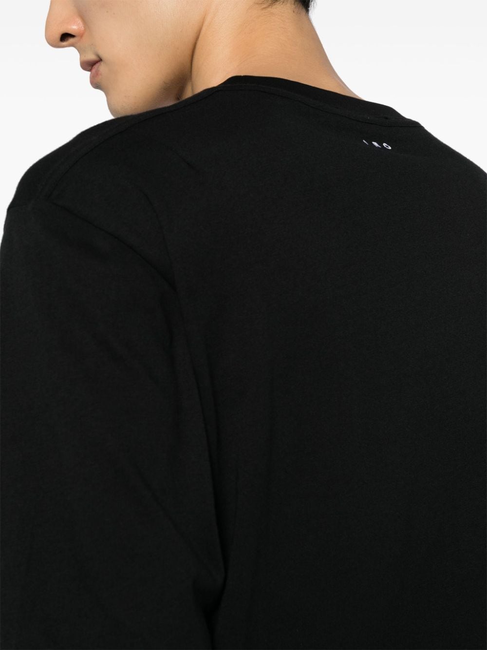 Shop Iro Drop-shoulder Cotton T-shirt In Black