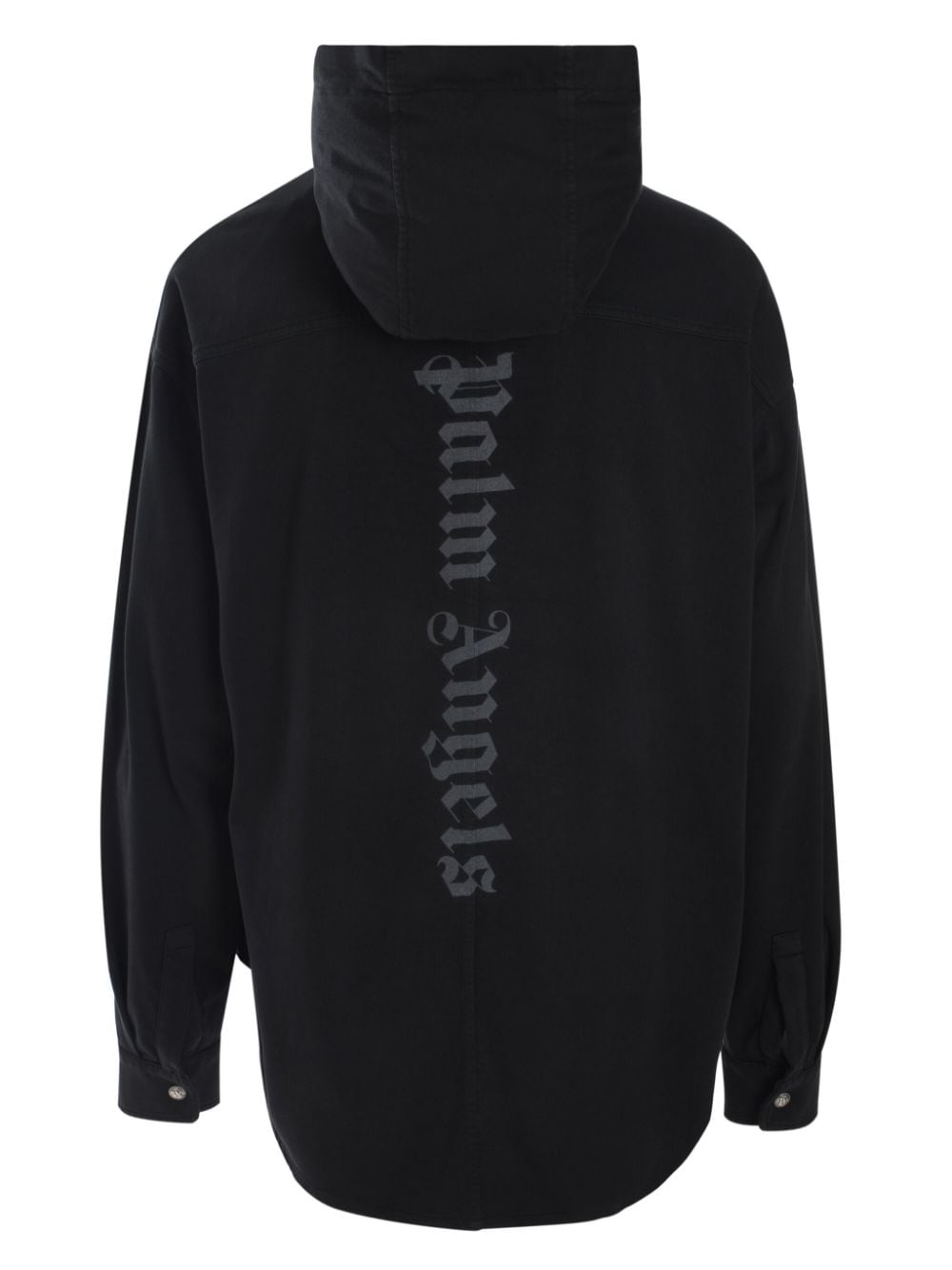 Shop Palm Angels Gothic-logo Hoodie In Black